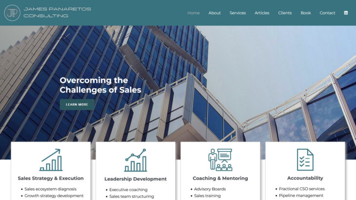 Website Launch: James Panaretos Consulting